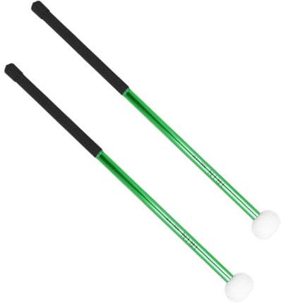 JEWEDECO 2stücke Bass Drum Mallets Mit Filzkopf Hochwertige Für Percussion Für Profis Und Anfänger Ergonomisches Design Stilvolle Grüne Farbe