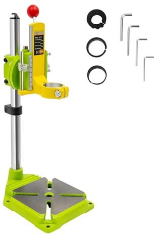 WSIKGHU Support de perceuse avec étau, rotatif à 90°, support de perceuse de 3,8 à 4,2 cm, réglable et stable, pour tourner des forets à établi