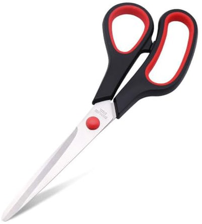 Schneiderschere - Schere, Stoffschere, aus rostfreiem Stahl, Multifunktionsschere aus Gummi, Büroschere aus rostfreiem Stahl, handgefertigte Haushaltsschere, rot und schwarz