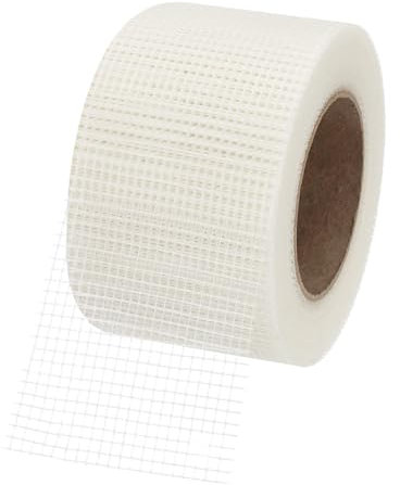 PATIKIL Trockenbau-Reparatur-Gewebeband, 3 Zoll x 164 Ft Fiberglas-Reparatur-Patch Selbstklebendes Trockenbau-Fugenband 8 Maschen Wandloch-Riss- und Naht-Patch, Weiß