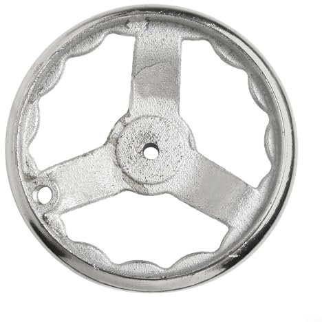 ZWEquipint Handrad mit 3 Speichen, verchromter Stahl, 3, 4, 5, 6, 8, 10, 12 Zoll, runde Felge, gewellt, für Drehmaschinen, CNC-3D-Drucker, Schweißgeräte (15,2 cm)