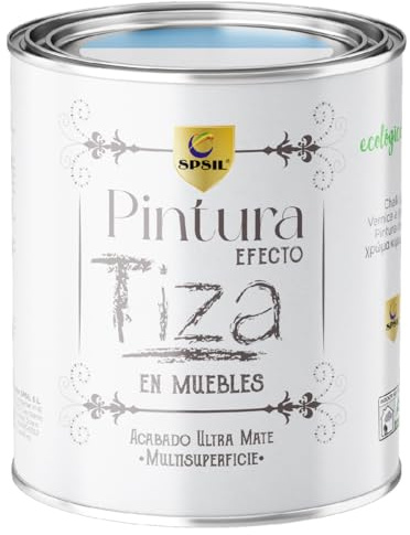 SPSIL Pintura a la Tiza en color Blanco 125ml - Transformar Muebles y Proyectos de Carpintería - Interiores y Exteriores - Secado Rápido
