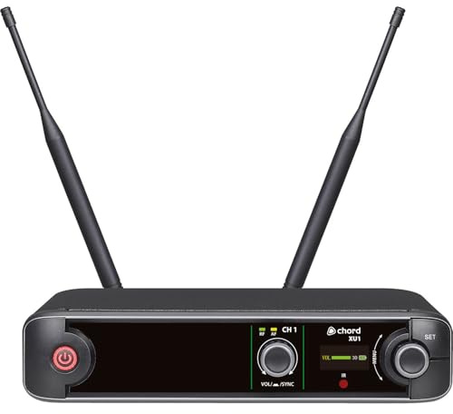 Chord XU-1 Wireless Microphone System – UHF True Diversity Receiver with 1 Handheld Mic, High Accuracy & Easy Setup – Ideal for Singing, Speech & Events