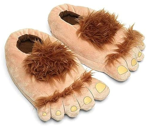 ETERLUME Zapatillas pelosas de monstruo, zapatillas grandes para adultos, zapatos divertidos de hombres y mujeres para la Navidad de Halloween