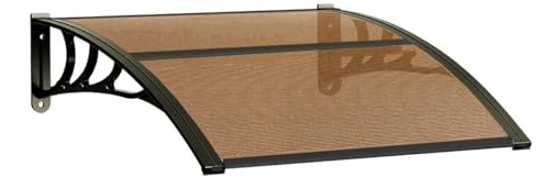 Pensilina Tettoia Modulare 150x100 Cm Tetto Copertura Porta Finestra Esterno Alveolare Fumé