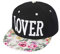 ZLYC Snapback Cap Hiphop Baseball Cap Stickerei Blumen Größenregulierbar Kappe (Lover (weiß))