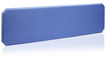 Oktagon Akustik Tischtrennwand, Schallschutz - Paneel, Stellwand schallabsorbierend, geprüft nach DIN EN ISO 354, Größe: 1600 B x 435 H x 50 D (mm), Farbe: blau