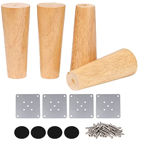 BQLZR, Ersatz-Möbelbeine, Holzfarben für Stühle, Sofa, 15 x 5,8 x 3,8 cm, 4 Stück