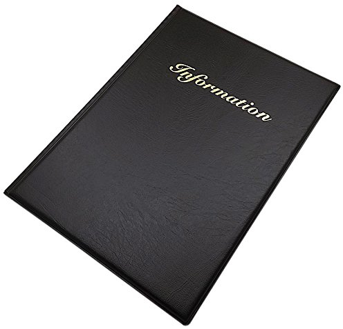 Informationsmappe DIN A 4 mit 12 Fächer/Folienöffnung oben und seitlich/MJ-Design-Germany Made in EU in verschiedenen Farben (Schwarz)