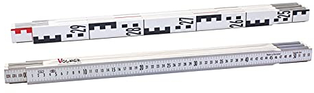 Nivellierzollstock 3 m (Geometer-Maßstab), Transportlänge 57,5 cm – E-Teilung/mm-Teilung