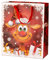 Riesen Geschenktüte XXL Weihnachten lustiges Rentier 2er Set Abmessung 50x72x16cm