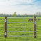 VOSS.farming Weidetor verstellbar, verzinkt Weidezauntor für stufenloses ausziehen, Paddock, Weide, Gatter, inklusive Montageset mit Riegelverschluss