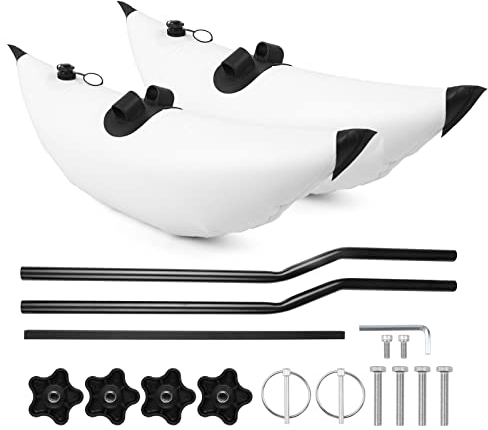Lixada Kayak PVC Inflatable Outrigger Float with Sidekick Arms Rod Kayak Boat Fishing Standing Float Stabilizer System Kit