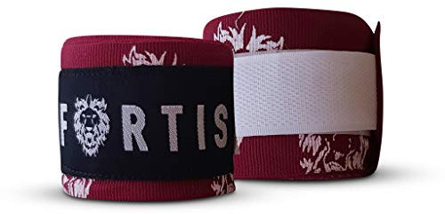 Fortis Predator Boxbandagen, mexikanischer Stil, perfekt für MMA, Muay Thai, Comat Sport, 5 Meter elastische Bandagen (Kastanienbraun)