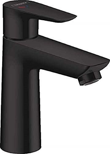 hansgrohe 71714670 Talis E 110 CoolStart - Grifo mezclador monomando para lavabo (sin desagüe), color negro mate