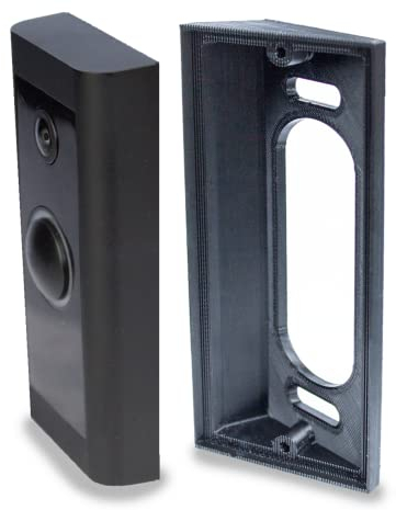 Gestech 15, 25, 50 or 60 Degree Angle Corner Mount Fits Smaller Video Doorbell Ring Wired (2021), Texxen & Cam, Fits Right Or Left (25° Angle Mount, Black) Check Your Model