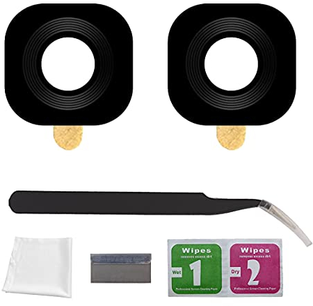 Eonpam 2er-Pack Kamera Glas für Samsung Galaxy S9 G960 Original Rückseite Kamera Linse Glas Ersatz HD Kameraschutz Camera Glass + Reparatur Set