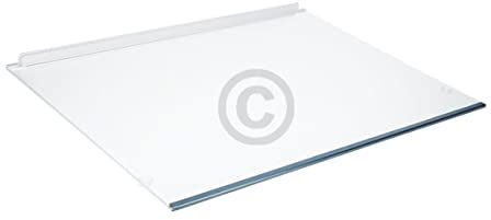 Placa de cristal compatible con Liebherr 7276168, 478 x 345 mm, con listones para compartimento de verduras y frigorífico.