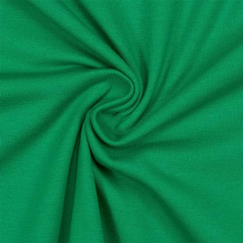 Jersey Stoff Cara, STANDARD 100 by OEKO-TEX, uni grün (Länge am Stück: ab 50cm / Breite: 150cm)