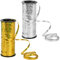 Natuce Geschenkband Metallic Gold, 91m Ringelband zum Einpacken von Geschenken,Geschenkband 5mm,Geschenkpapier Gold,Spule Geschenkband Glatt für Luftballons,Geschenkverpackung und Partei-Gold Silber
