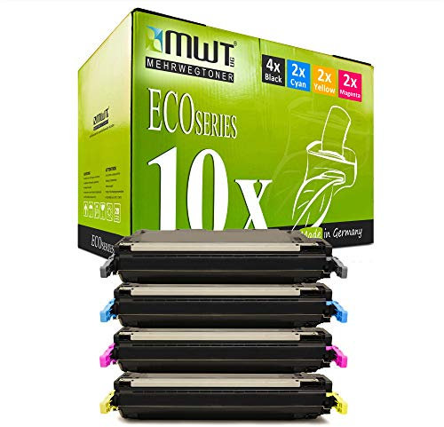 10x MWT kompatibel Toner für HP Color Laserjet 3800 DN N DTN ersetzt Q6470A-Q7583A 503A 501A