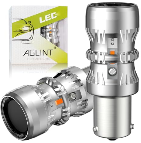 AGLINT Lampadine BAU15S PY21W LED CANBUS 12V Auto Indicatori Luce Ambra | BAU15S PY21W LED Lampadina CANBUS Senza Errori Anti Hyper Flash 7507 1156PY 12V Segnalazione Direzione Fendinebbia Luce 2Pcs