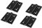 4 Piezas Negro plegable bisagra de puerta Bisagra con rodamiento Bisagras Pequeñas Bisagras de Aleación de Zinc Bisagras Plegables para Puertas Macizas Interiores y Exteriores