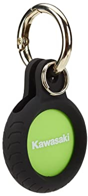 Kawasaki Tracker-Tag Keyring Porte-clés, vert/noir, 3,5x4,5cm