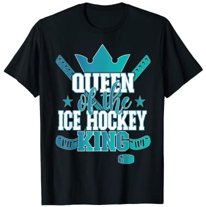 Queen of the Ice Hockey King Family Matching T-Shirt