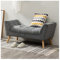 INMOZATA Chenille Fabric Window Seat Bench Upholstered End of Bed Bench Arm Bench Hallway Bench Padded Footrest Seat with solid wood legs for Living Room Bedroom Hallway (Grey), 104 x 41 x 61cm