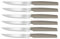 Set 6 Coltelli da Bistecca Carne Active Lama Seghettata Tortora Pedrini