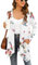 Yommay Women's Open Front Floral Duster Plus Size Lightweight Cardigan Long Sleeve Kimono Cardigans with Pockets Drape Shrug Top High Low Hem,Floral Off White,2XL