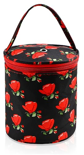 Coopay Small Yarn Storage Bag, Crochet Bag, Knitting Bag, Knitting Tote Bag, Wool Holder for Beginners, for Amigurumi Crochet Projects, Yarn Holder for Holds 100g Ball of Yarn, Rose