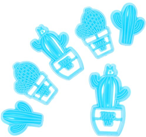 BESTonZON 6st Kaktus Schimmel Set Zur Herstellung Von Tonohrringen Schmuckset Aus Ton Lehmwalze Gebäckschneider Ohrringe-kit Aus Ohrringe Aus Schmücken Feigenkaktus Plastik