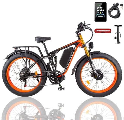 Kinsella K800 Pro Mountain bike elettrica a doppio motore, batteria 48V23AH, bici elettrica per pneumatici grassi da 26 pollici.