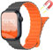 Niboow Magnética Silicona Correa para Apple Watch 38mm 40mm 41mm 42mm Series 10/Series 9/Series 8/Series 7/Series 6/Series 5/Series 4/Series 3/2/1, Muñequeras para Apple iWatch SE/SE 2 - Gris Naranja