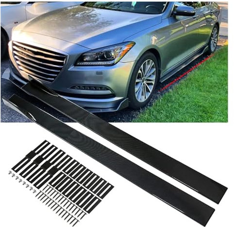 Trittbretter Schweller Für Golf MK5 MK6 MK7 CC Für Passat Für Jetta Für Polo Auto Seite Rock Splitter Spoiler Lippe Rocker Panel Extensions Body Kit Winglet Splitter Lip Auto Seitenrock Splitter (Far