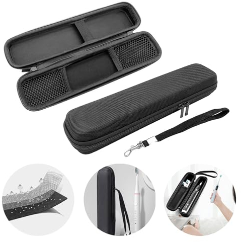 SIVFOTID Reiseetui Elektrische Zahnbürsten Zahnbürste Etui Zahnbürstenetui Toothbrush Travel Case Box Zahnbürstenbox Reisezahnbürste für Oral B, Schwarz