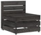 Mengtu Palettensofa Garten Paletten Mittelsofa Sofa Lounge Modular Sofa Gartensofa Einzelsofa Palettenmöbel Imprägniertes Kiefernholz Grau Gartenmöbel