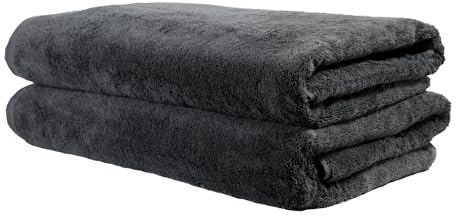 Set di 2 Asciugamani Bagno Grandi 90x180 cm | Telo da Bagno e Doccia XXL | 100% Cotone | Spugna Morbido e Assorbente | 500g/m2 | Hotel Spa B&B Sauna | Oeko-TEX | Ôhm | Grigio