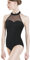 DANSHOW Neckholder-Ballett-Trikot für Damen zum Tanzen Mesh-Ausschnitt Damen-Tanztrikot für Ballett(23935-06-L)