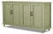 UEV Vintage Sideboard, 157x41x81cm, grün, Kommode mit 4 Türen und verstellbare Ablagen, Aufbewarhungsschrank, Kücheschrank, Beistellschrank, Mehrzweckschrank für Wohnzimmer Schlafzimmer Flur