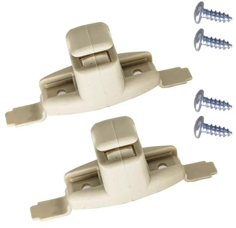 QQBIKP [Replacement] 2 stück for BMW 3/5/7 Serie M3 E46 E38 E39 X5 E53 51168174715 51168243575 Auto Beige Sonnenblende Clip Spiegel Halter Klammern Aufhänger