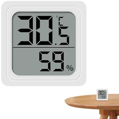 Honhoha Monitor 'umidità a temperatura, sensore 'umidità a temperatura, igrometro digitale accurato, Sensore di umidità da tavolo alimentato a batteria, sensore di temperatura