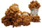 500 Gramm Puffy Schlaufenwolle Ilkadim Export, 5 x 100 Gramm Fingerstrick - Wolle super bulky, Schlaufenwolle, Strickwolle, Stricken ohne Nadel (braun 179)