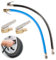 2 Stück Reifenfüllschlauch 36,5cm Lang mit 2pcs 8mm Autoventil Hebelstecker Air Chuck Reifenfüller Schlauch Ventilverlängerung Adapter Motorrad Fahrrad Auto Ventilstecker Ventil Anschluss Schläuche