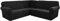 AIMENJOY L-Form Sofahusse 5/7-Sitzer Eckcouch Cover, Elastischer Ecksofabezug Mit Anti-rutsch Schaumstoffankern, 3-teilige Dicker Jacquard Schonbezug (Black,5 Sitzer)