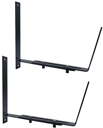 Hwtcjx 2 Piezas Soporte de Maceteros para Parapetos y Barandas de Balcón, Soporte de Jardineras Universalmente Adecuado y Ajustable, Soporte Macetas Exterior,Fijación metálica Flexible para jardineras