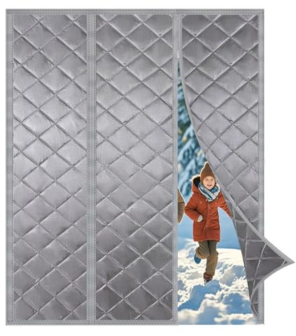 Rideau Magnétique de Protection Thermique, Rideau de Porte Anti Froid, Couverture de Porte Insonorisée pour Maison/Magasin/Garage, Coupe-Vent, Protection Contre le Froid Protection (120x180cm)