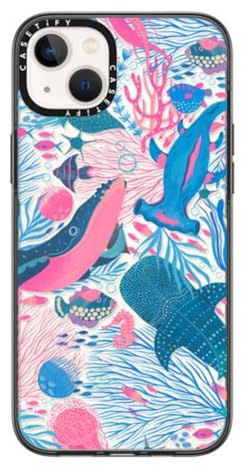 CASETiFY Schutzhülle für iPhone 14 Plus, kompakt | Leicht | 1,2 m | 2 x Fallschutz in Militärqualität | Under the Sea von Grace Andersson | Schwarz